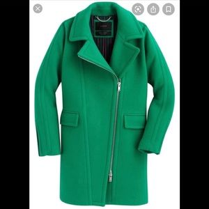 NWT J.CREW STADIUM CLOTH ZIPPER COAT